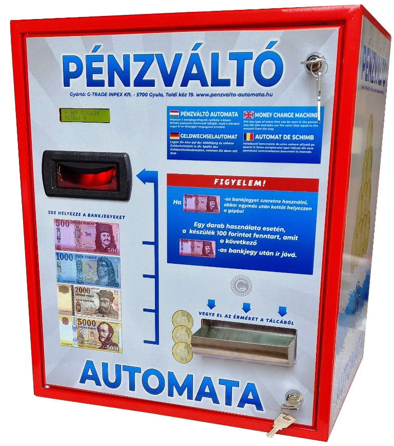 NTC-1200 falra szerelhető pénzváltó automata teli matricás dekorációval